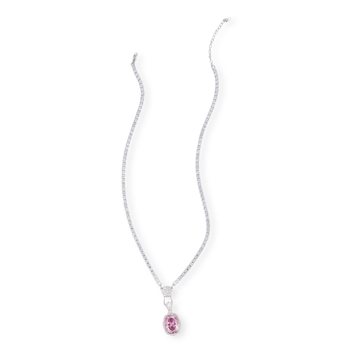Theodlind Pink Oval Necklace
