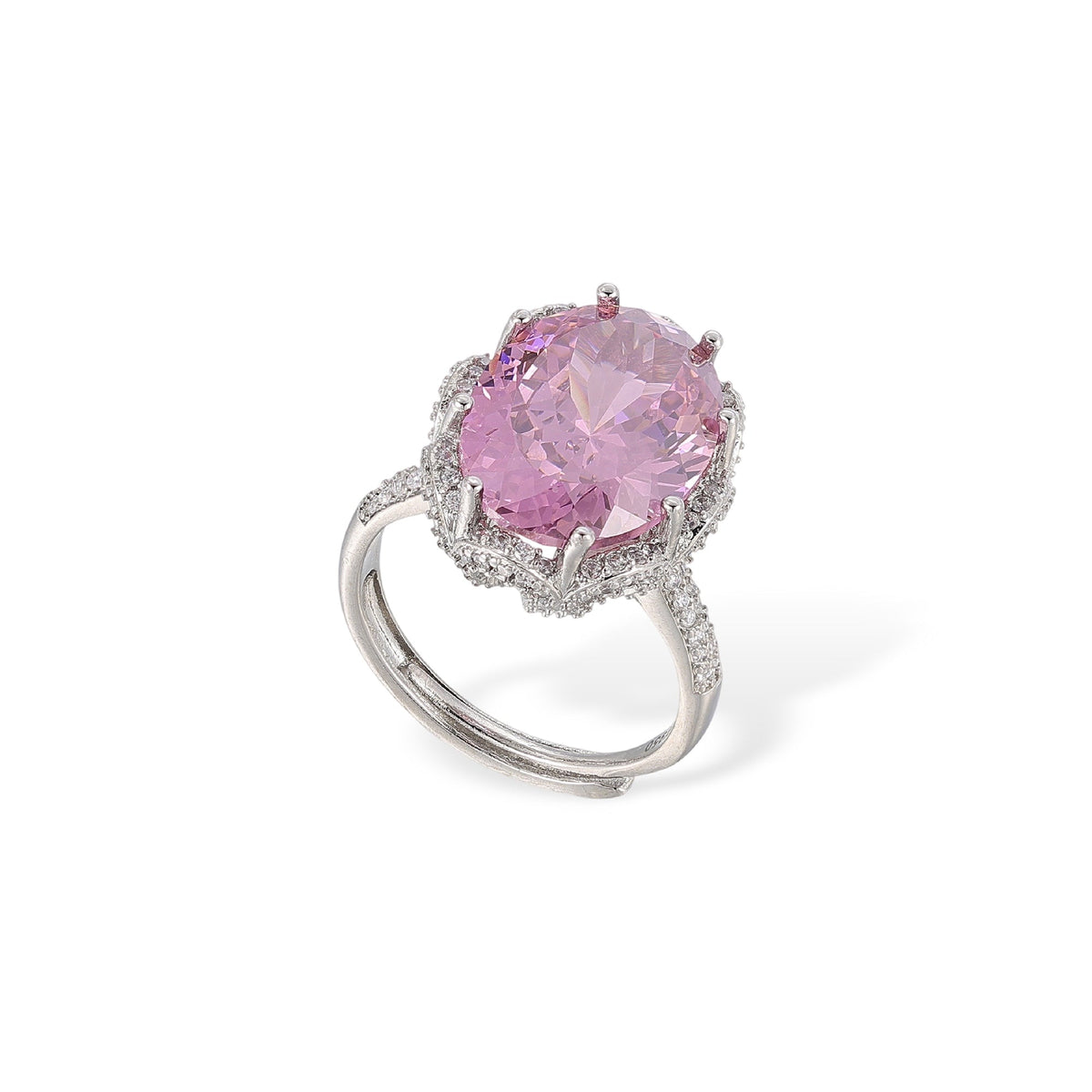 Theodlind Pink Oval Open Ring