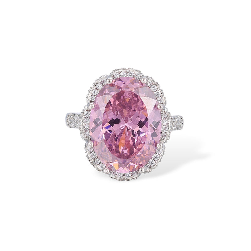 Theodlind Pink Oval Open Ring