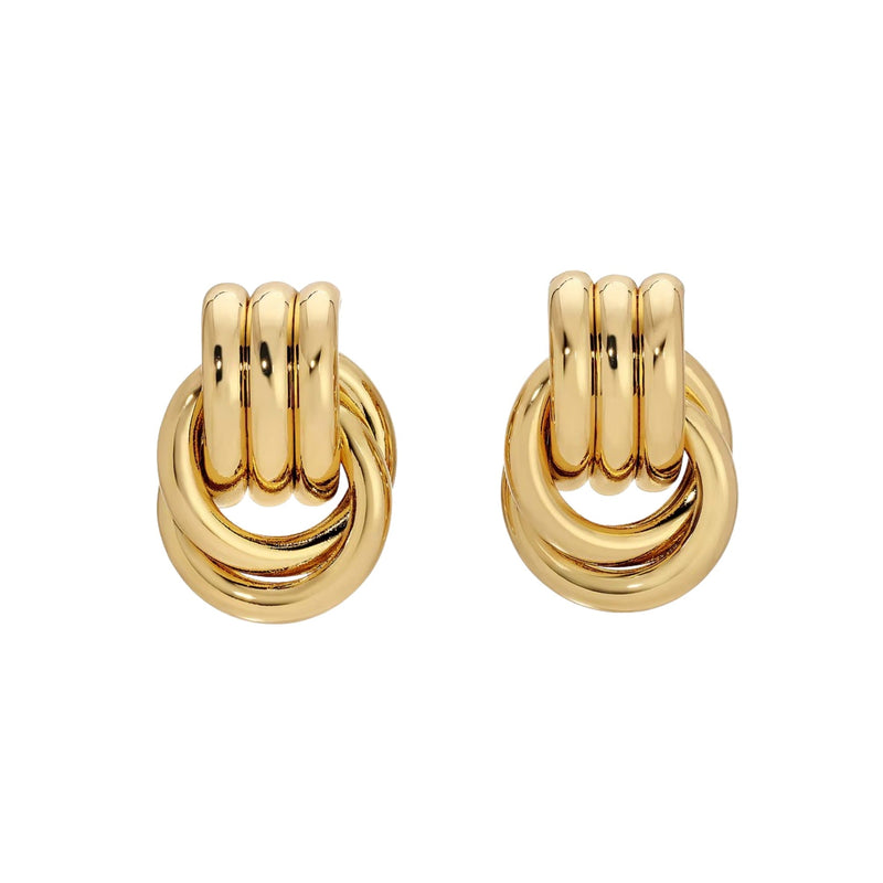 Theodrun 18K Gold Mini Circle Earrings