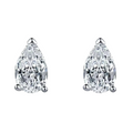 Theowina White Teardrop Stud Earrings