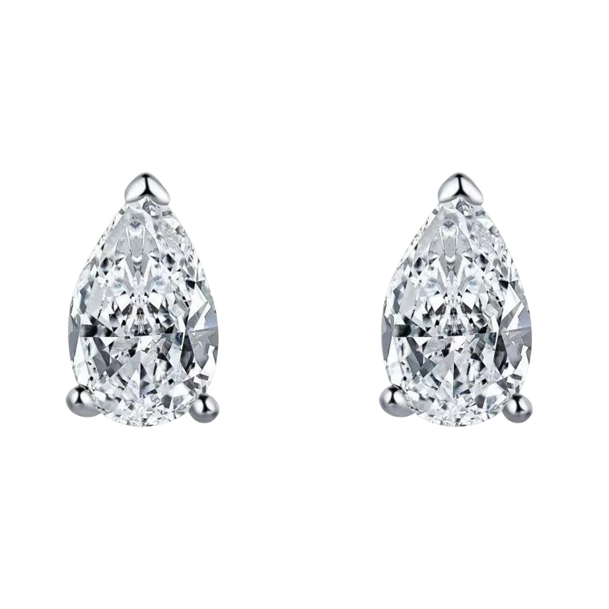 Theowina White Teardrop Stud Earrings