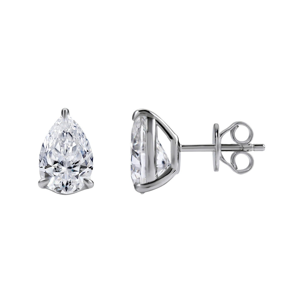 Theowina White Teardrop Stud Earrings