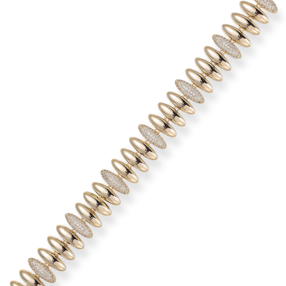 Thuslind 14K Gold Oval Bracelet