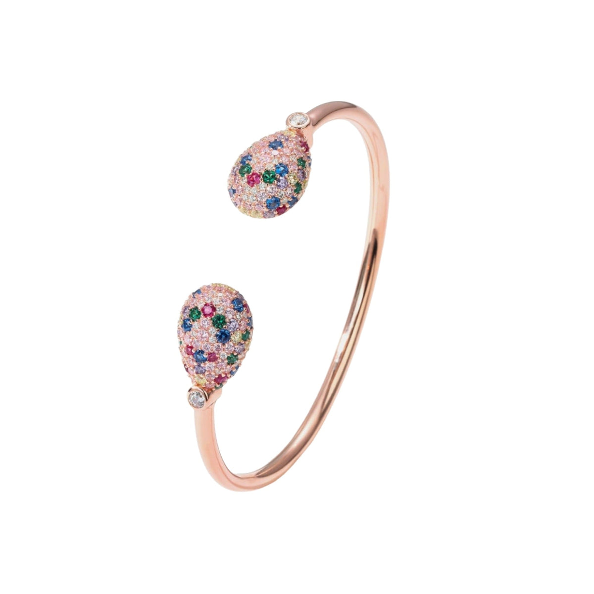 Tina Multicolor Teardrop Open Bangle