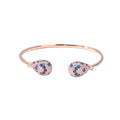 Tina Multicolor Teardrop Open Bangle