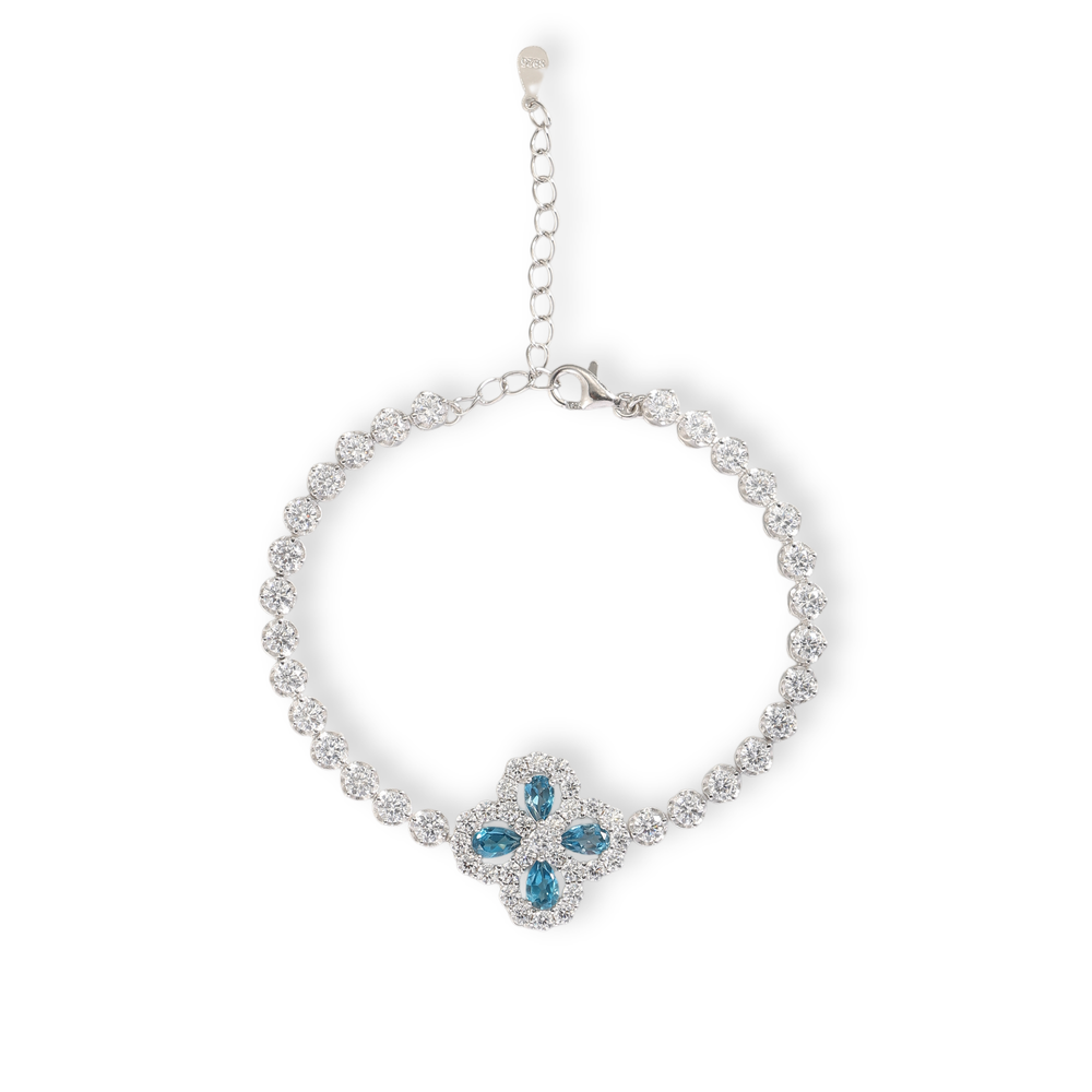 Trèfle Blue Topaz Bracelet