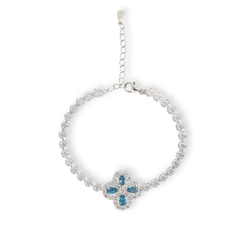 Trèfle Blue Topaz Bracelet