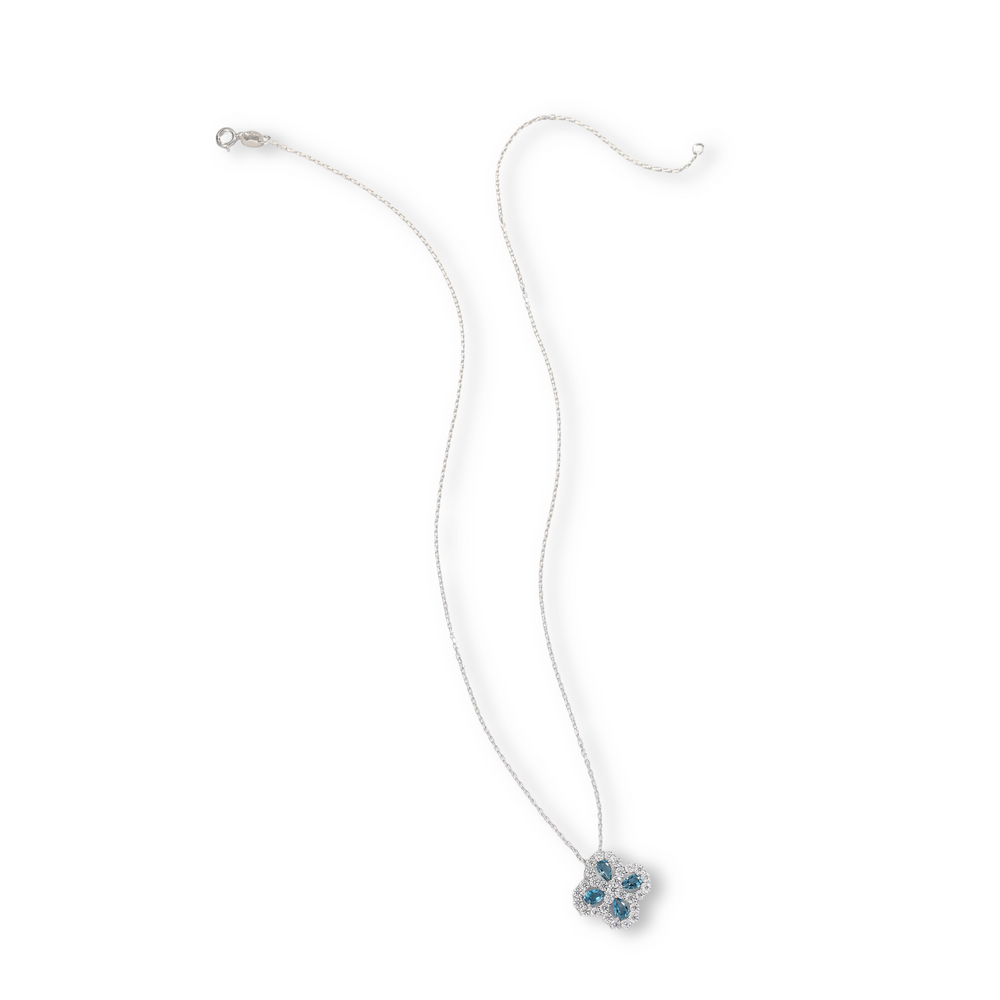 Trèfle Blue Topaz Necklace