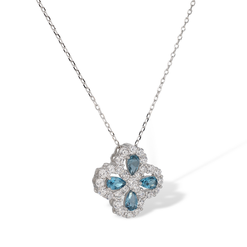 Trèfle Blue Topaz Necklace