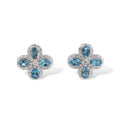 Trèfle Blue Topaz Stud Earrrings