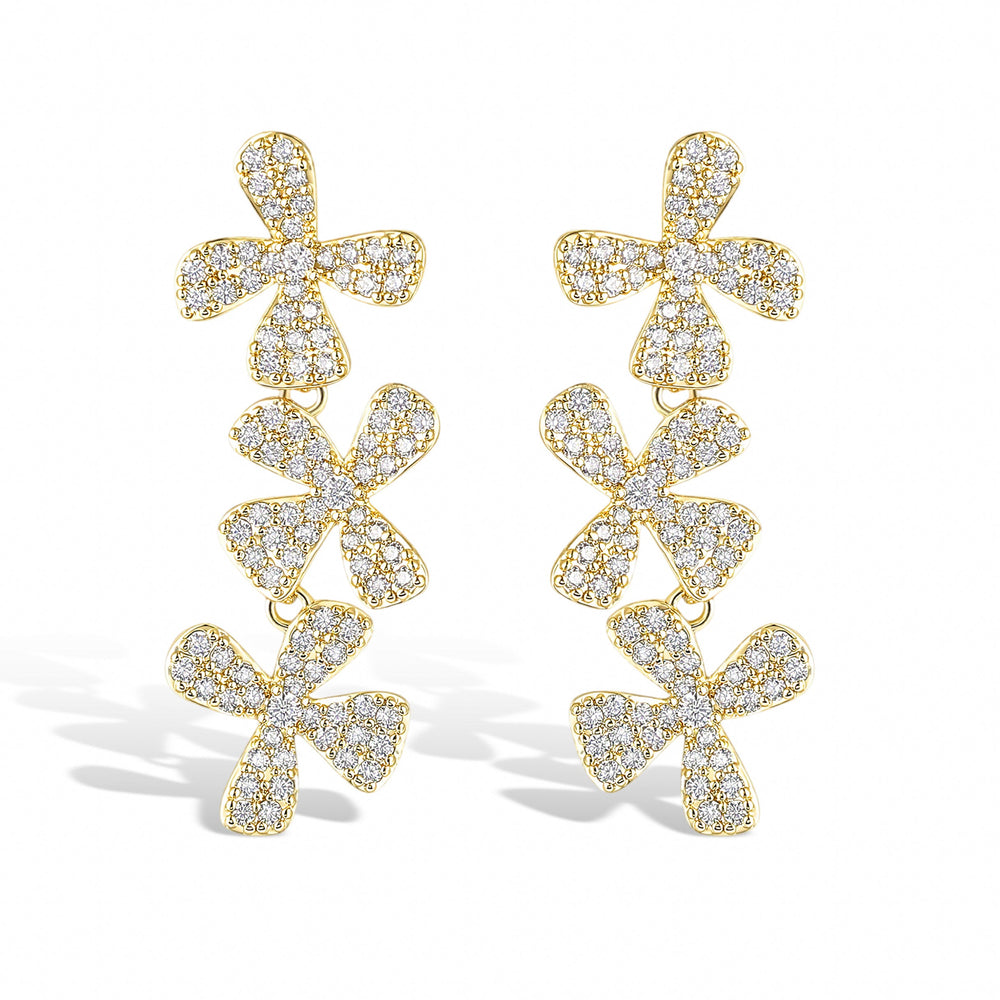 Hiéronymie Chanceux 14K Gold Floral Earrings