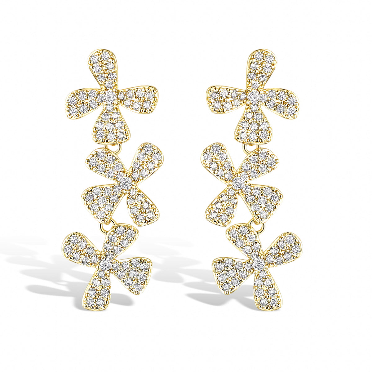 Hiéronymie Chanceux 14K Gold Floral Earrings