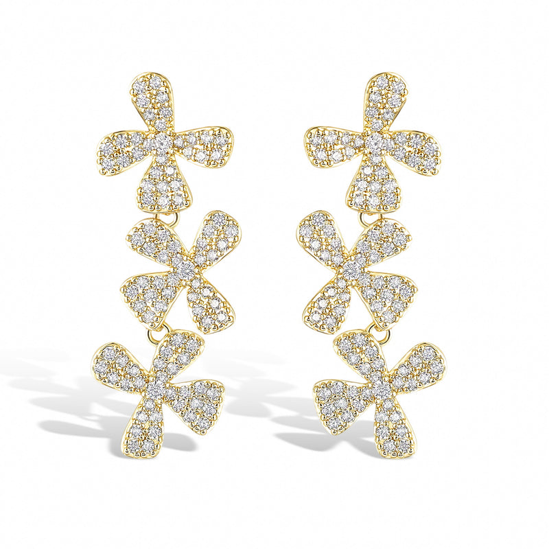 Hiéronymie Chanceux 14K Gold Floral Earrings