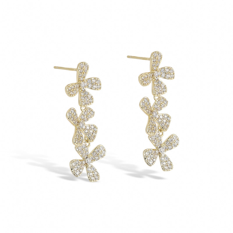 Hiéronymie Chanceux 14K Gold Floral Earrings