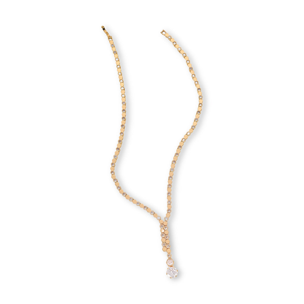Trudi 14K Gold Hexagonal Necklace