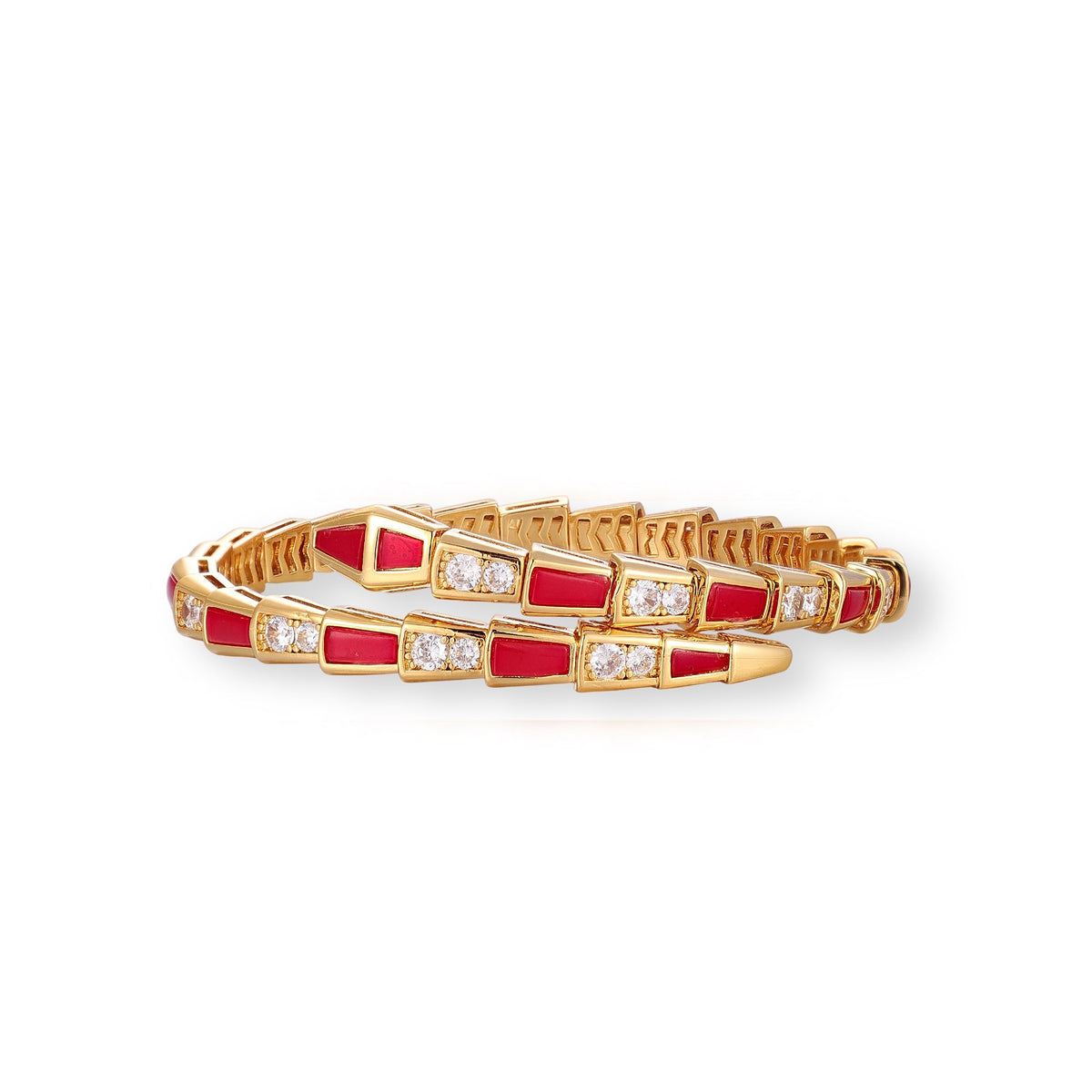 Udelgard 14K Gold Snake Bangle
