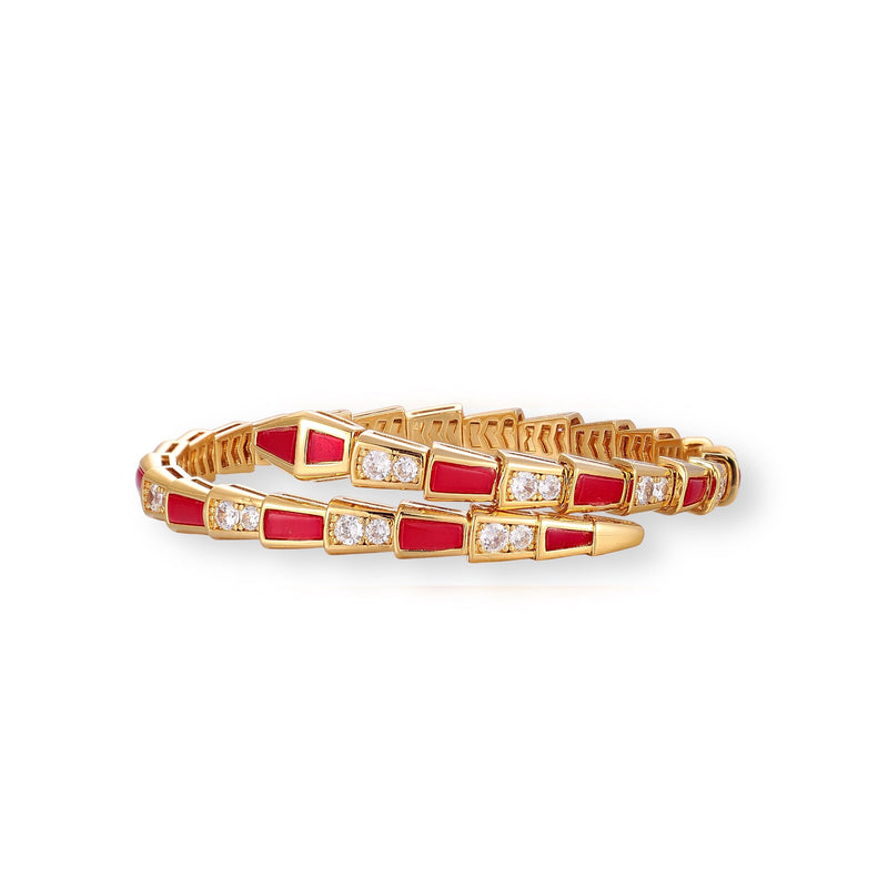 Udelgard 14K Gold Snake Bangle