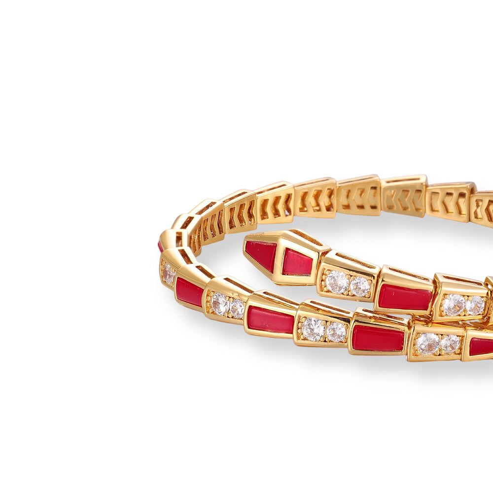 Udelgard 14K Gold Snake Bangle
