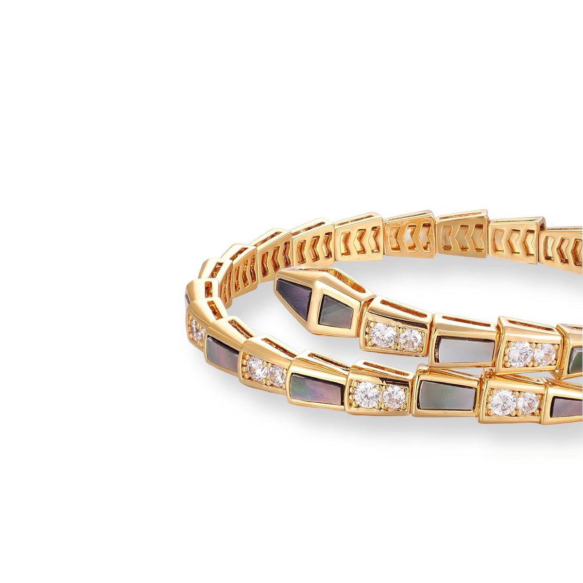 Udelgard 14K Gold Snake Bangle