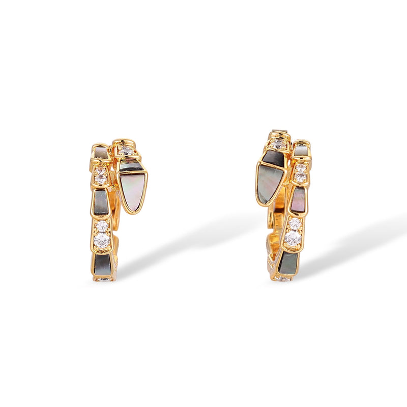 Udelgard 14K Gold Snake Earrings