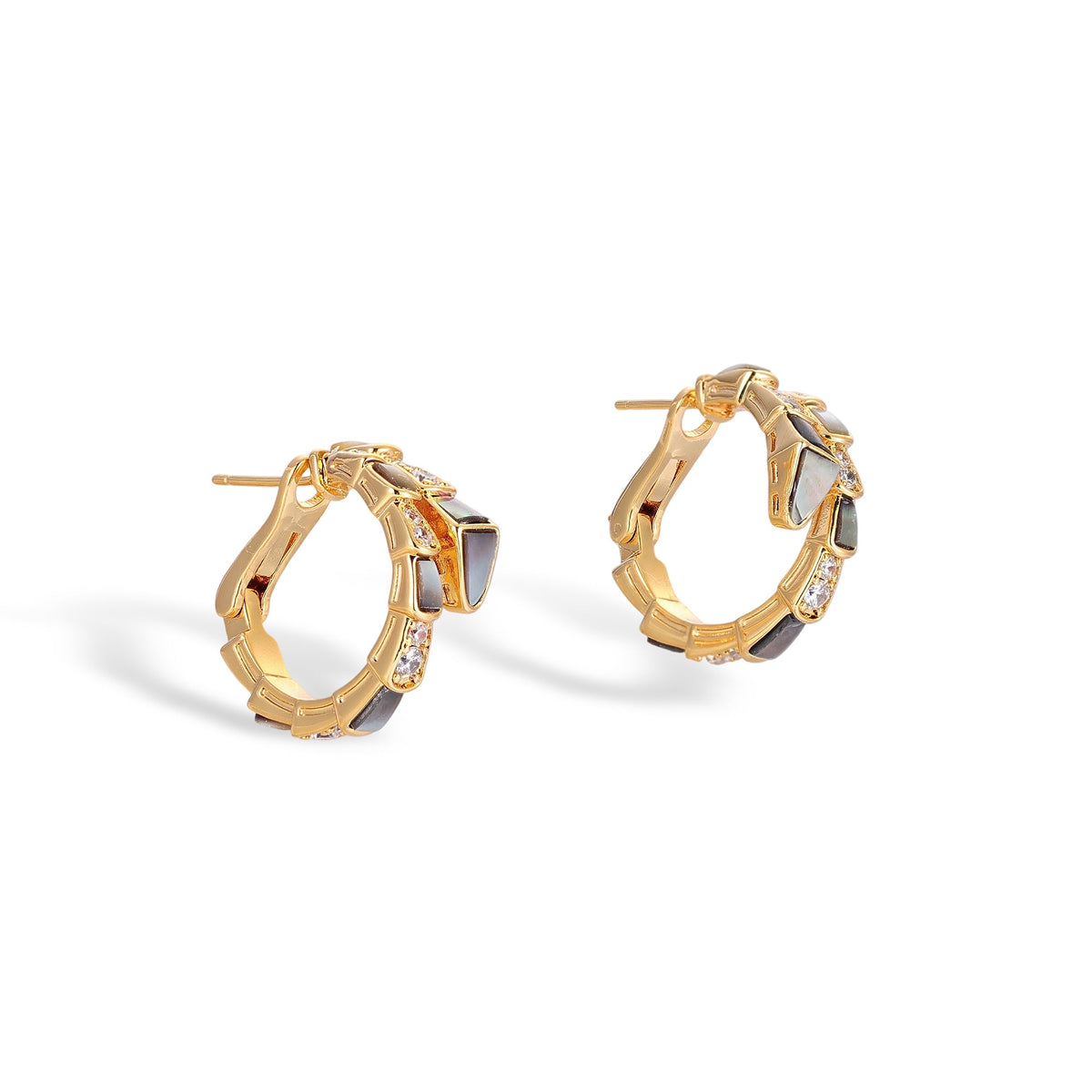 Udelgard 14K Gold Snake Earrings