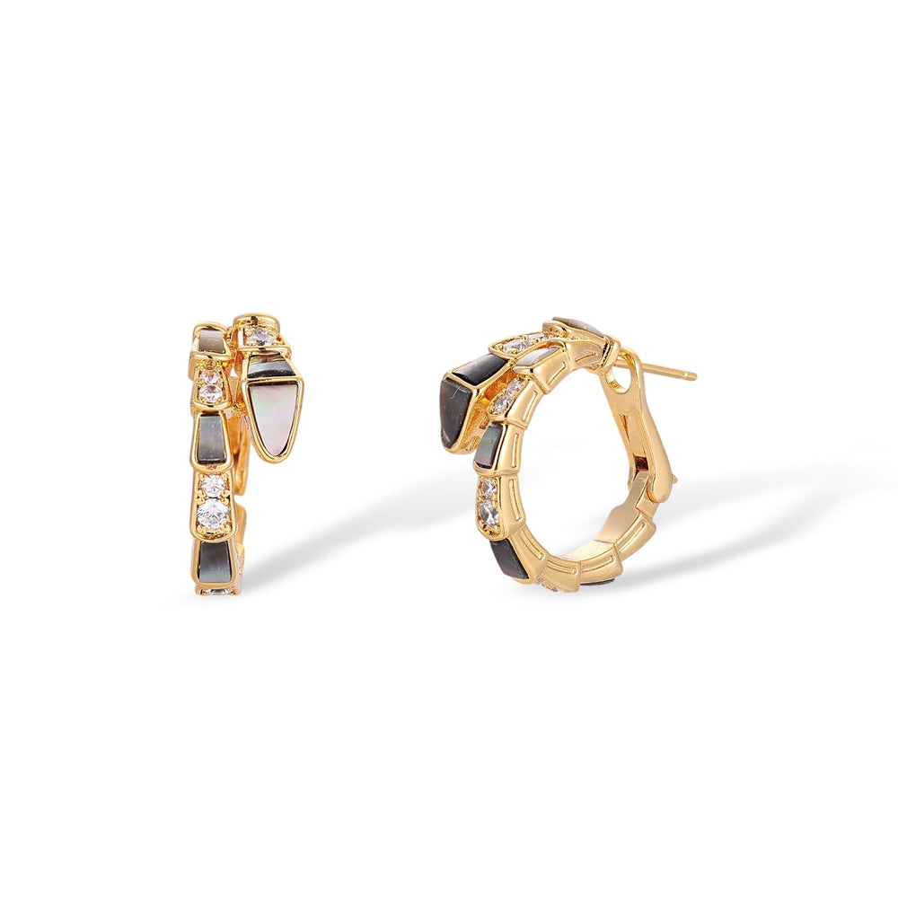 Udelgard 14K Gold Snake Earrings