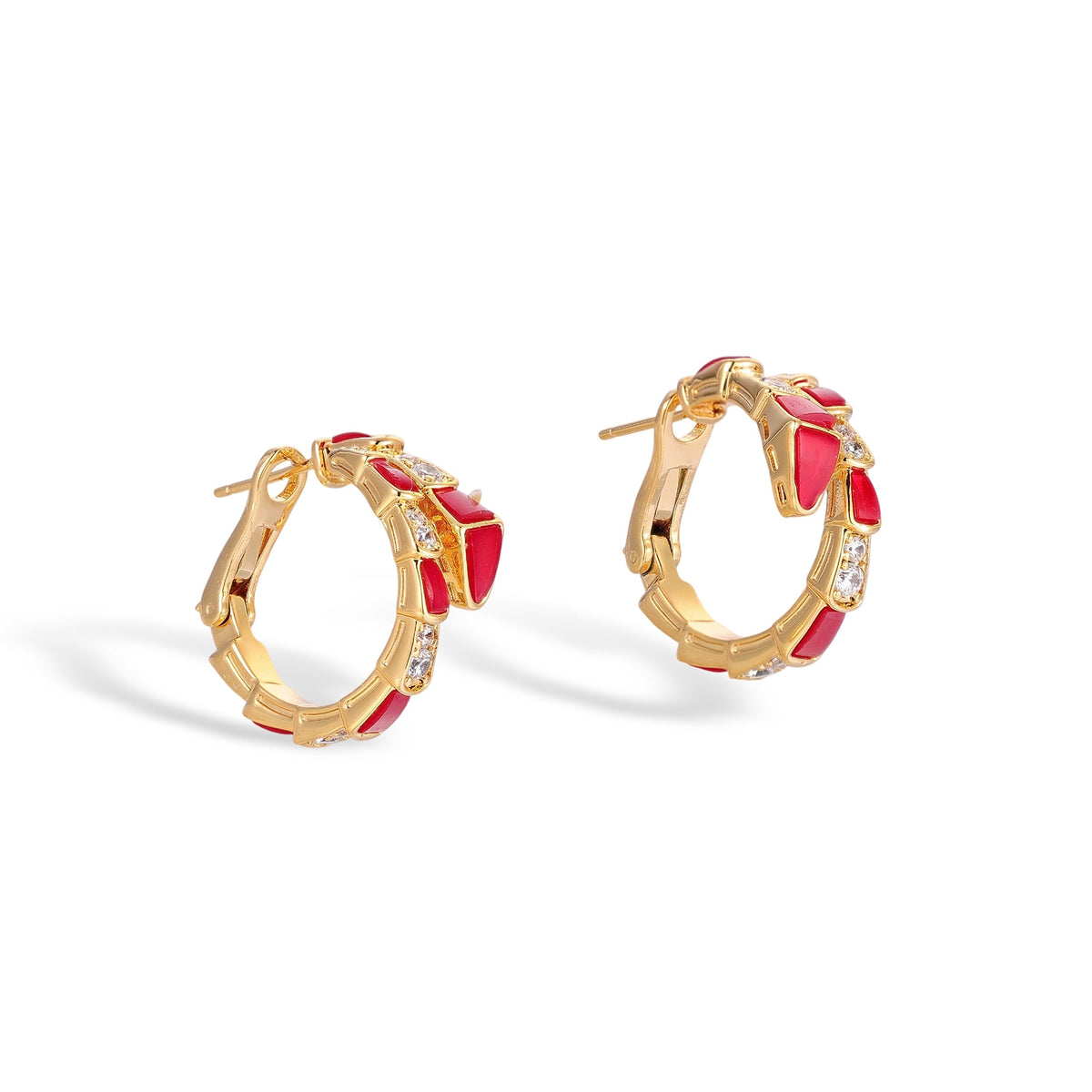Udelgard 14K Gold Snake Earrings