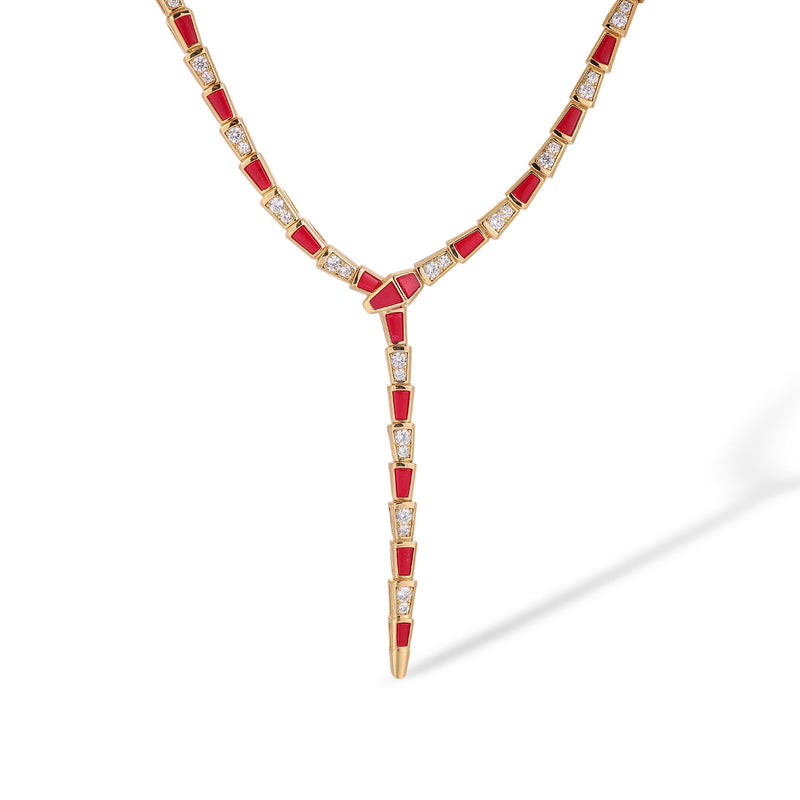 Udelgard 14K Gold Snake Y Shape Necklace
