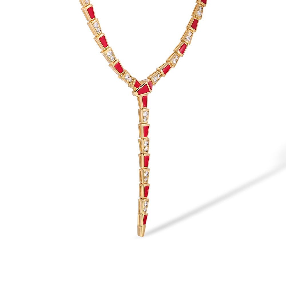 Udelgard 14K Gold Snake Y Shape Necklace