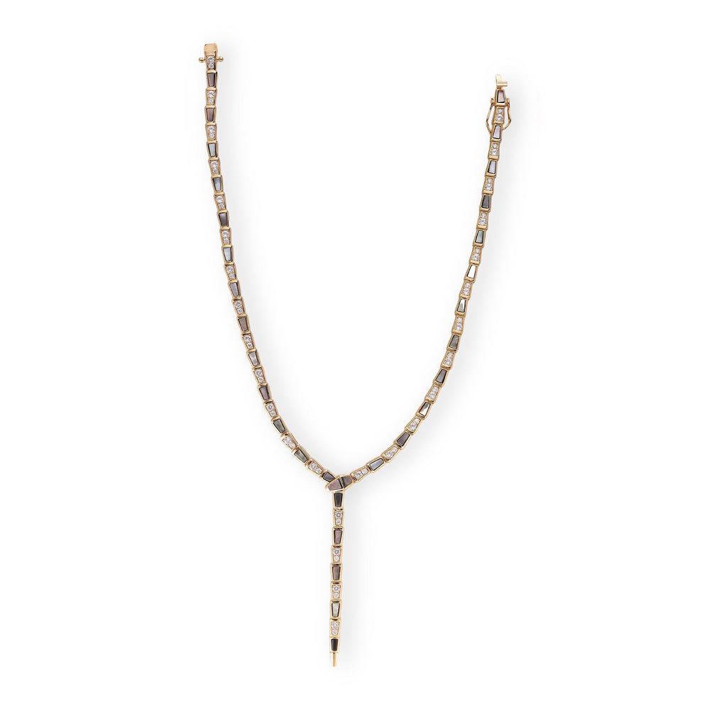 Udelgard 14K Gold Snake Y Shape Necklace