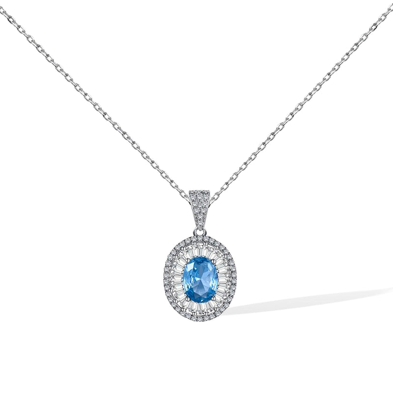 Ulmlind Blue Oval Necklace