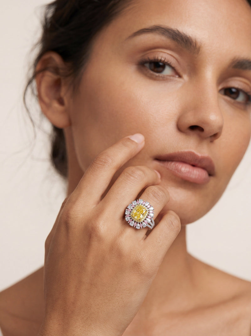 Undine Yellow Radiant Open Ring