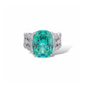 Valeska Blue Cushion Open Ring
