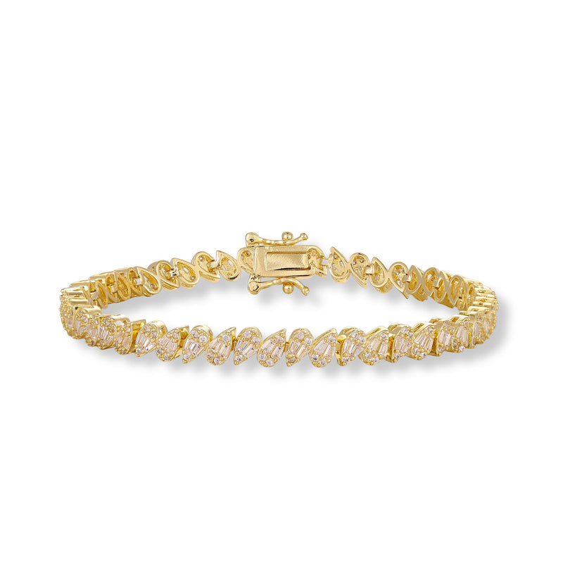 Veronique 14K Gold Teardrop Bracelet