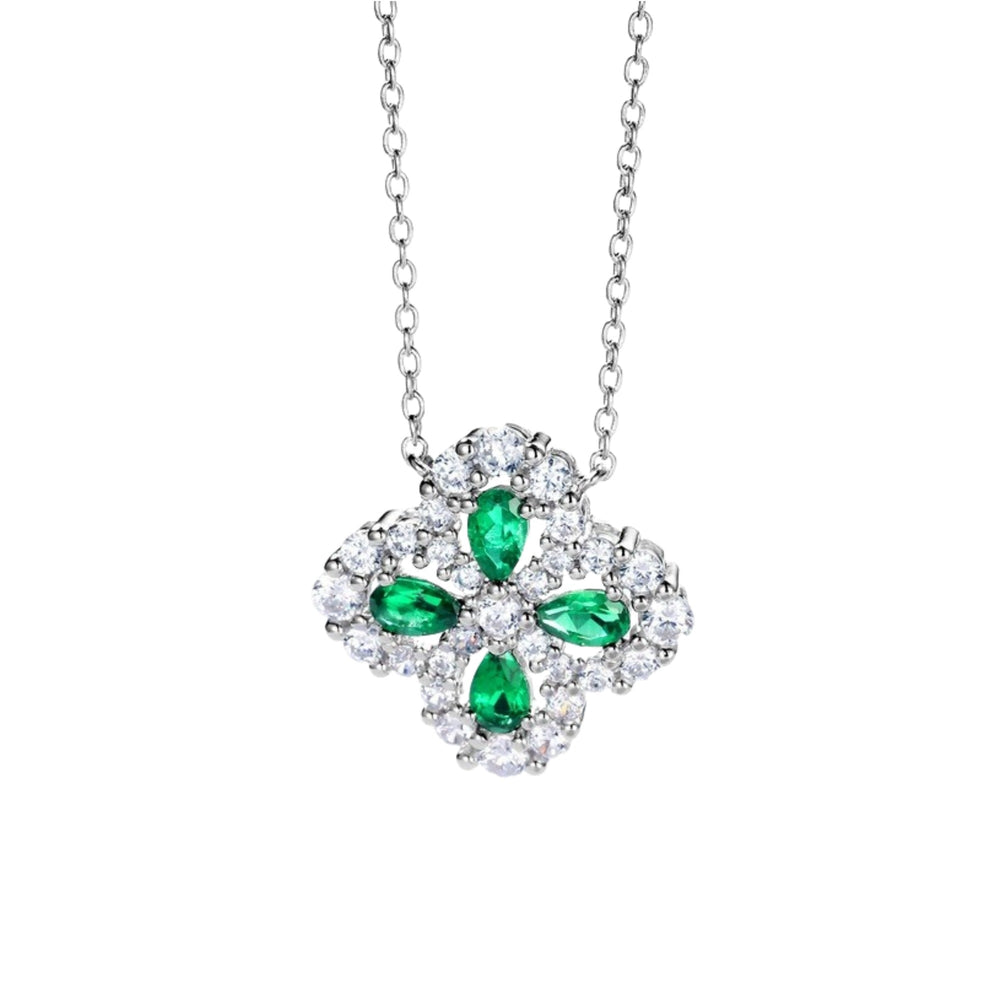 Victoire Emerald Green Trèfle Necklace