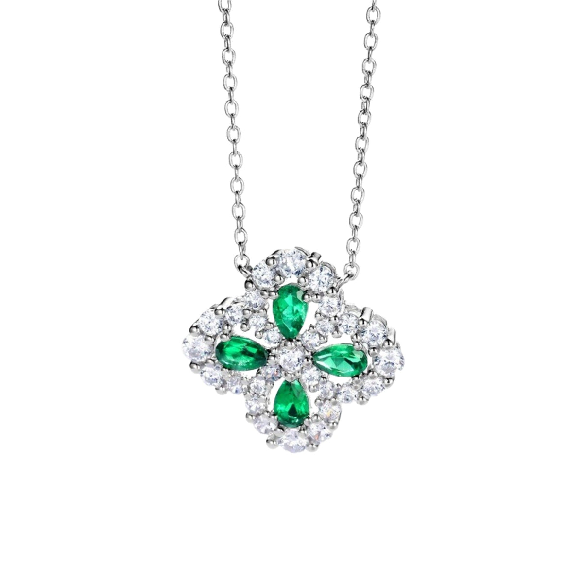 Victoire Emerald Green Trèfle Necklace