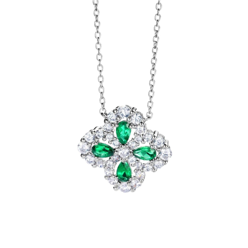 Victoire Emerald Green Trèfle Necklace