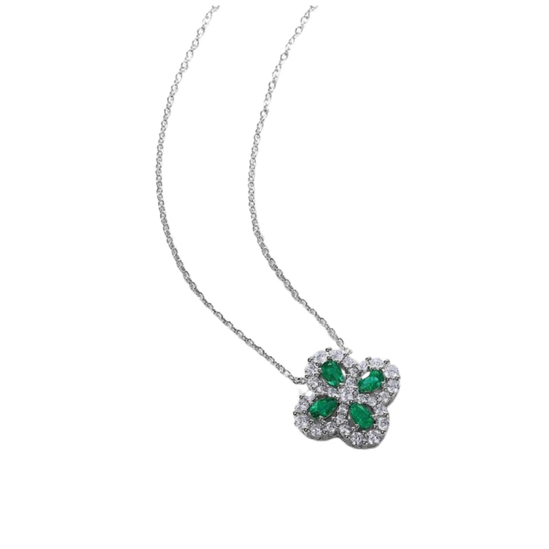 Victoire Emerald Green Trèfle Necklace
