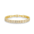 Viola 14K Gold Double Row Square Tennis Bracelet