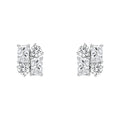 Virginie Modern White Stud Earrings
