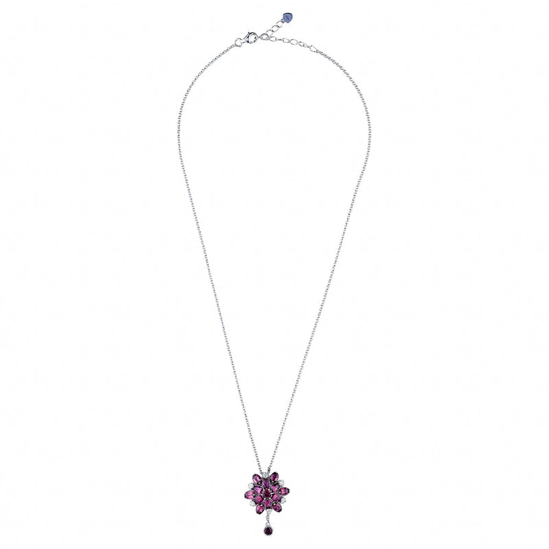 Viviane  Blooming Flower Red Necklace