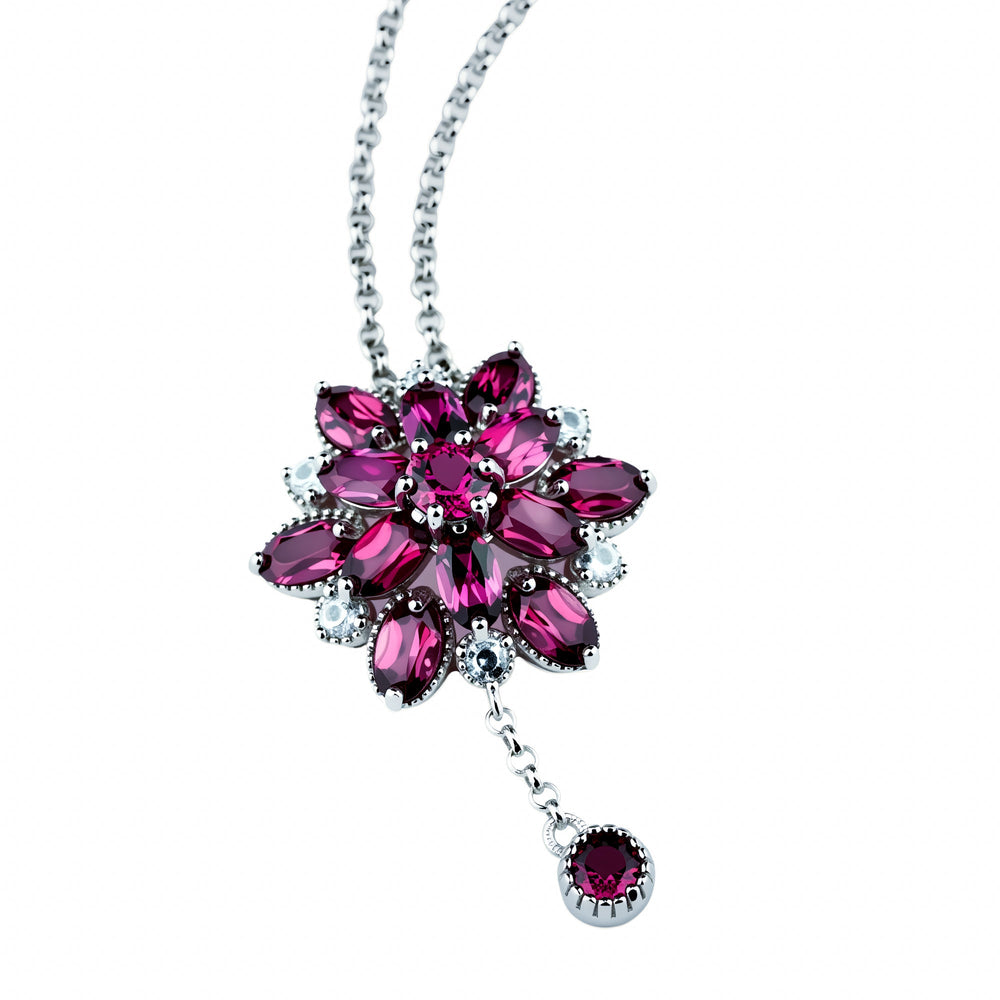 Viviane  Blooming Flower Red Necklace
