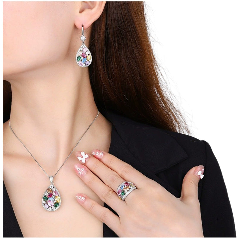 Vivien Multicolor Teardrop Earrings