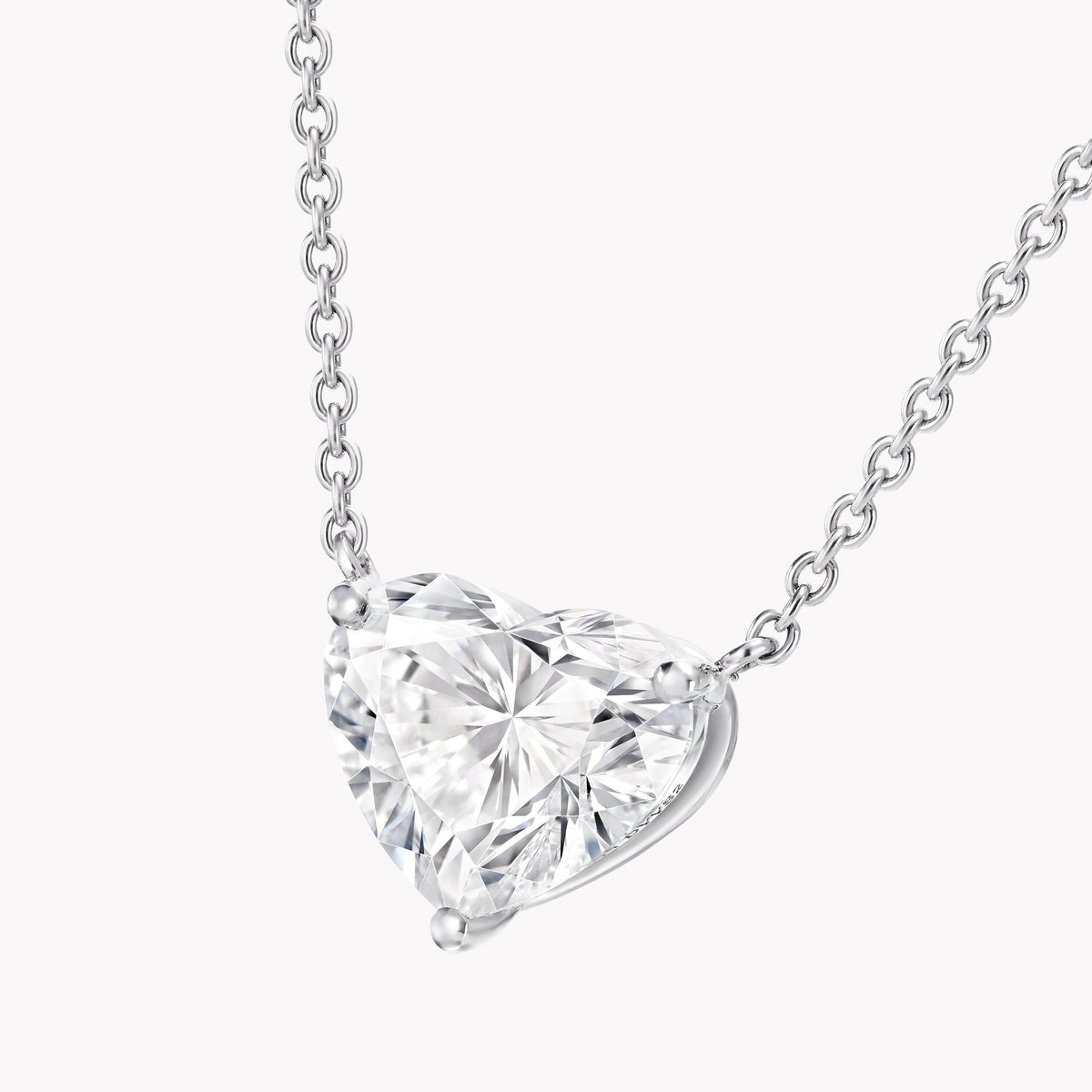 Walburga Petit White Heart Necklace