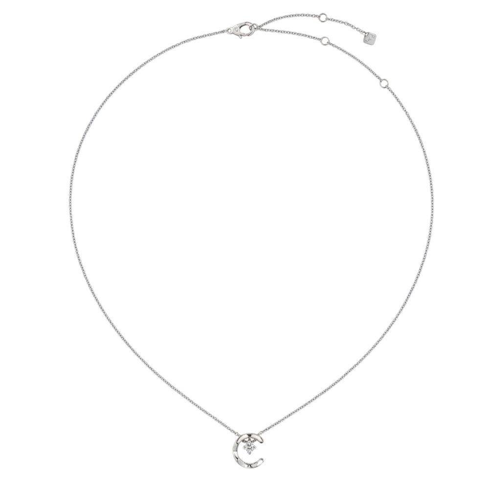 Waldrun 18K Gold C Shape Quilted Necklace