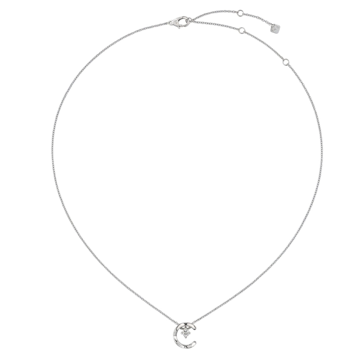 Waldrun 18K Gold C Shape Quilted Necklace
