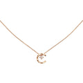 Waldrun 18K Gold C Shape Quilted Necklace