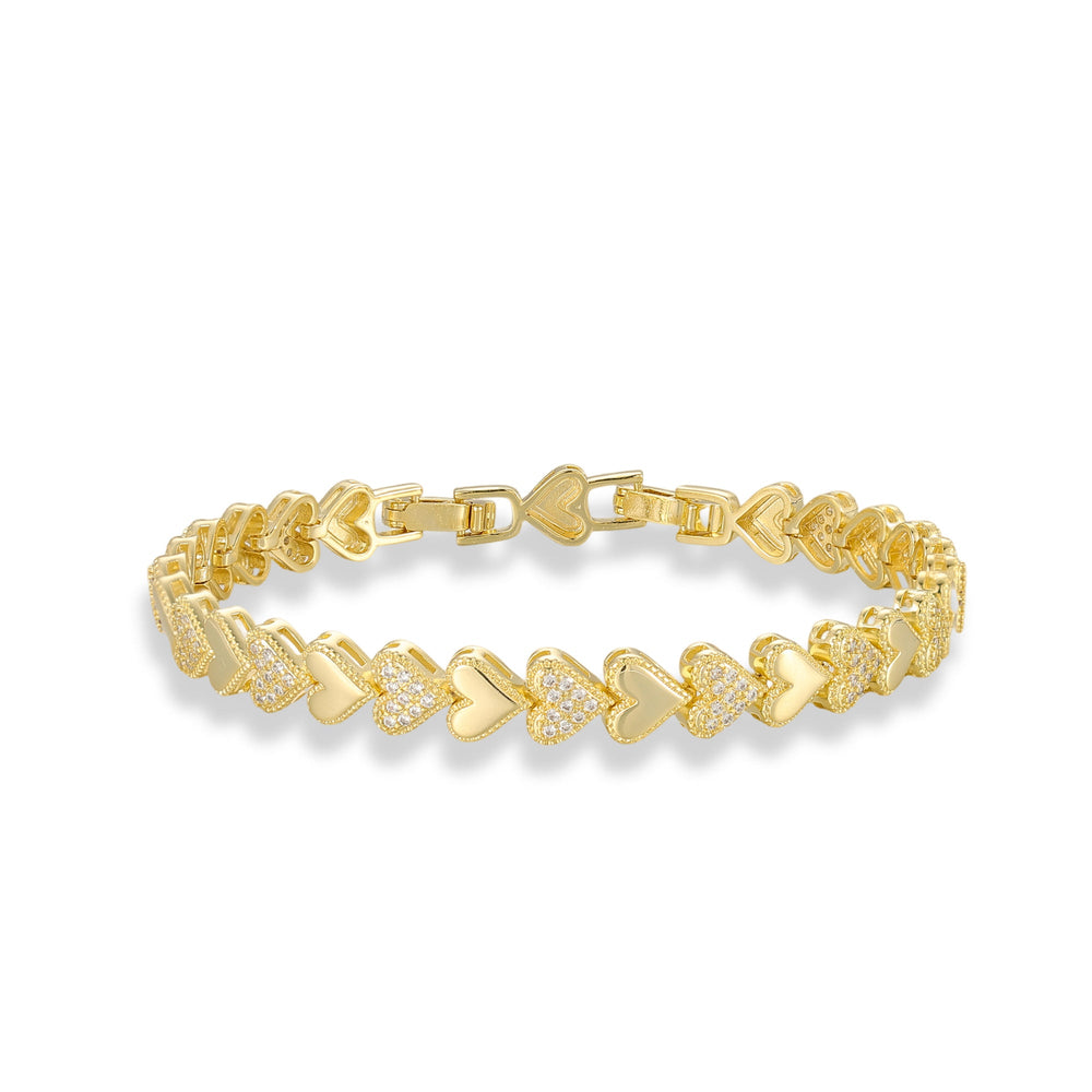 Wally 14K Gold Heart Bracelet