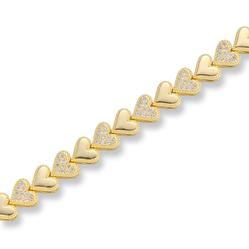 Wally 14K Gold Heart Bracelet